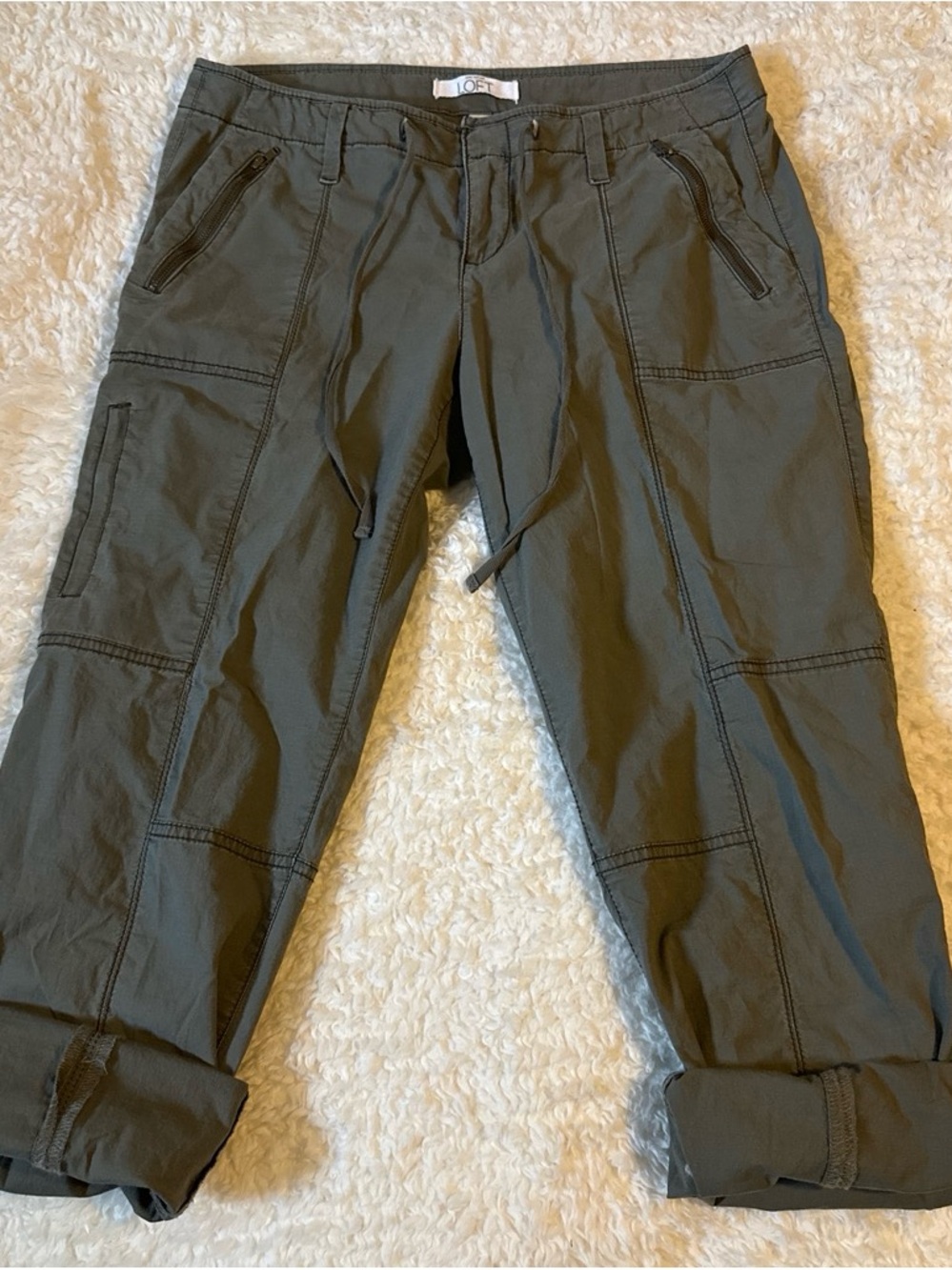 LOFT Olive Green Cargo Capris
